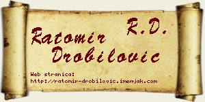Ratomir Drobilović vizit kartica